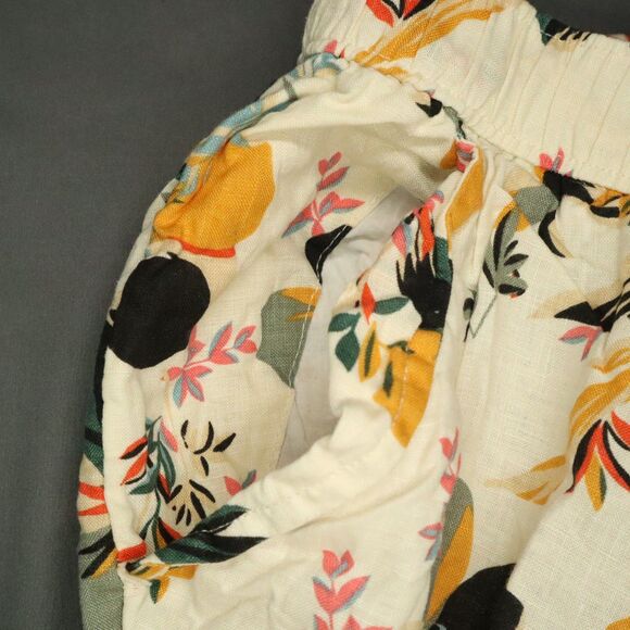 Rachel Zoe Linen Wide Leg Shorts w/Pockets Floral Design Size 3X - Picture 9 of 11